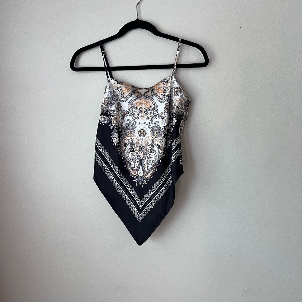 Scarf Tie Back Tank Top